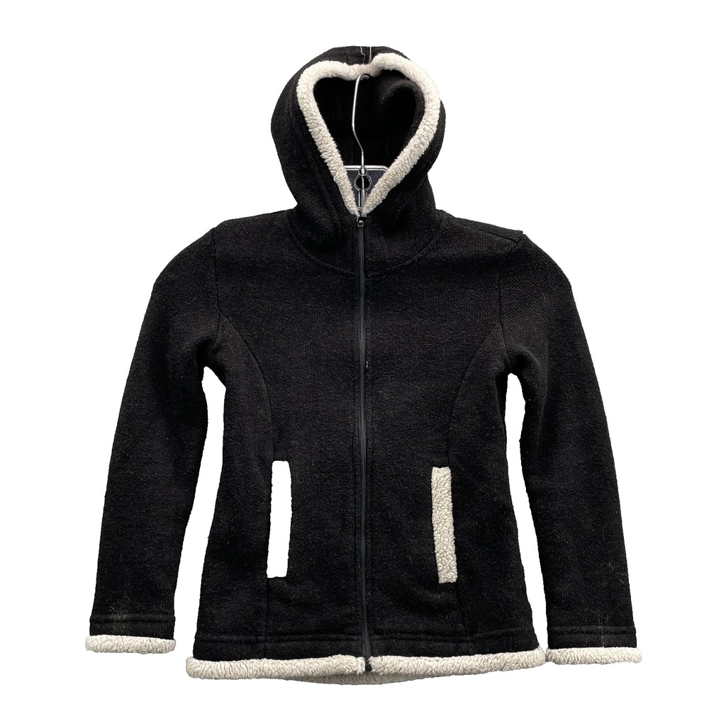 Kuhl Fleece Jacket Youth Girls XS 5-6 Black Outdoor Hike Camp Sportswear Snow